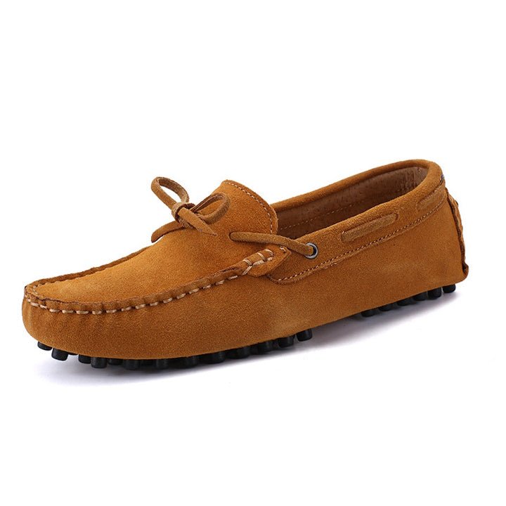 Mocassin Lacet Daim Camel