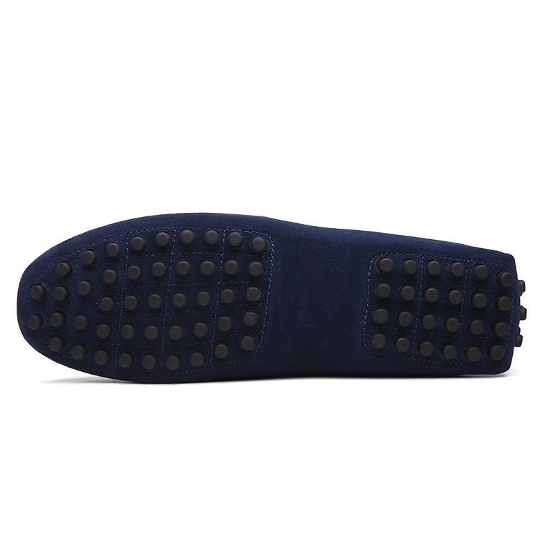 Mocassin Daim Bleu Marine Homme