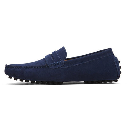 Mocassin Daim Bleu Marine Homme