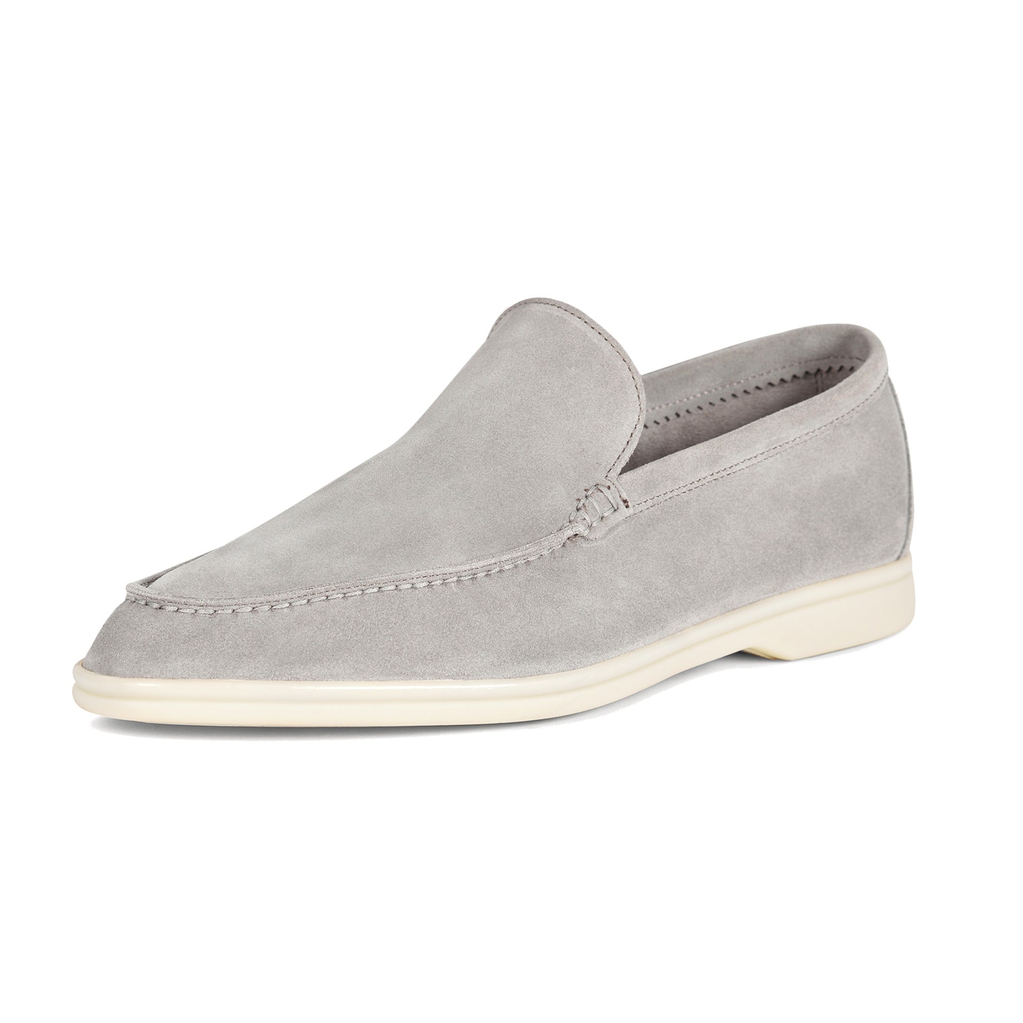 Mocassin Gris Cuir Su d