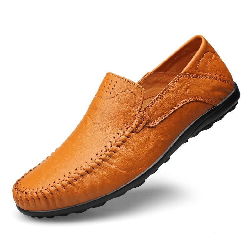 Mocassin Cuir Homme Camel