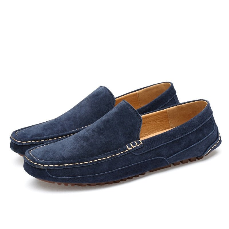 Mocassin Homme Bleu Daim