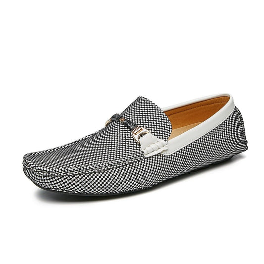 Mocassin Noir et Blanc Boucle