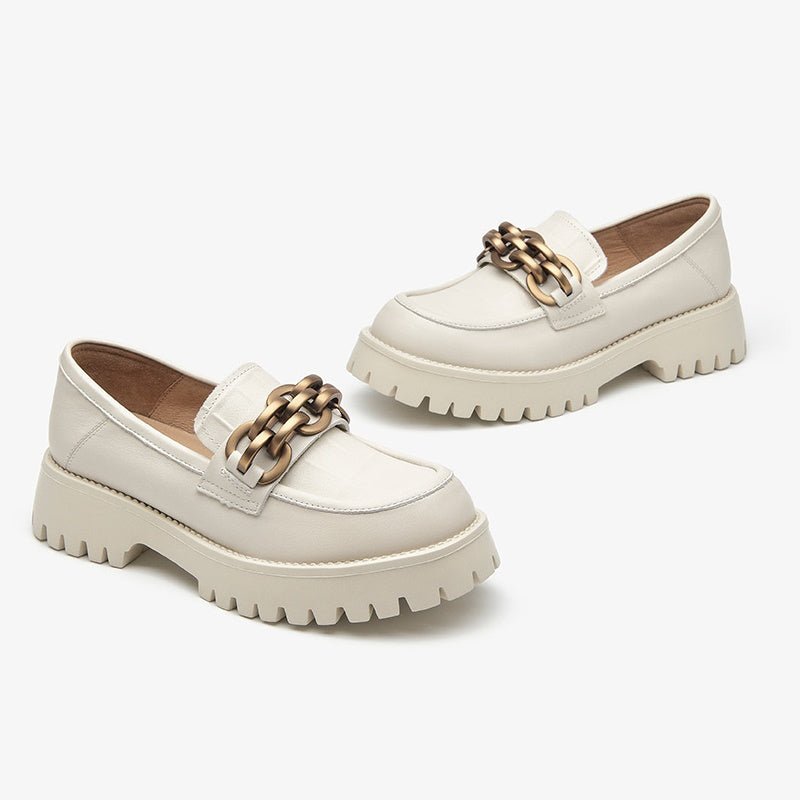 Mocassin Blanc Femme