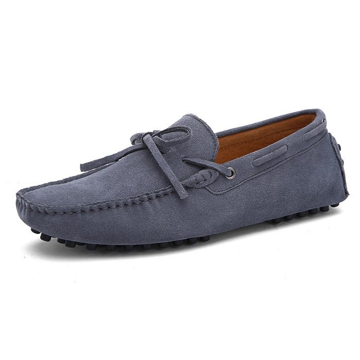 Mocassin Lacet Daim Gris