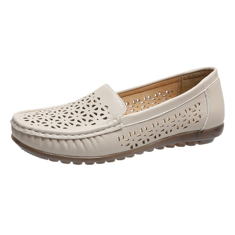 Mocassins Femme Beige Clair