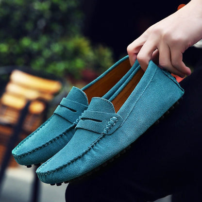 Mocassin Homme Bleu Turquoise