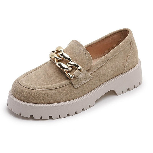 Mocassin Chaîne Beige