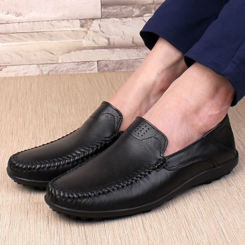 Mocassin Cuir Homme Noir