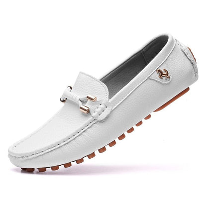 Mocassin Blanc Homme