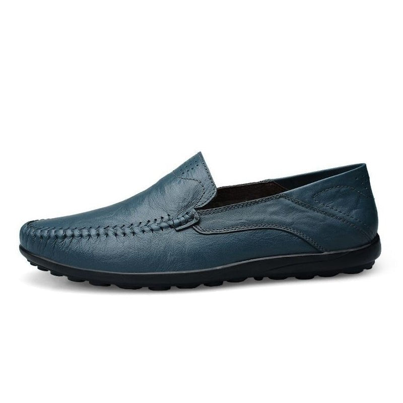 Mocassin Cuir Homme Bleu Marine