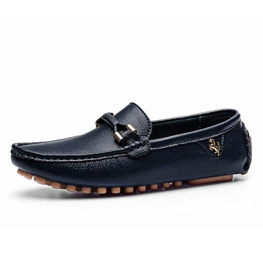 Mocassin Boucle Homme Bleu Marine