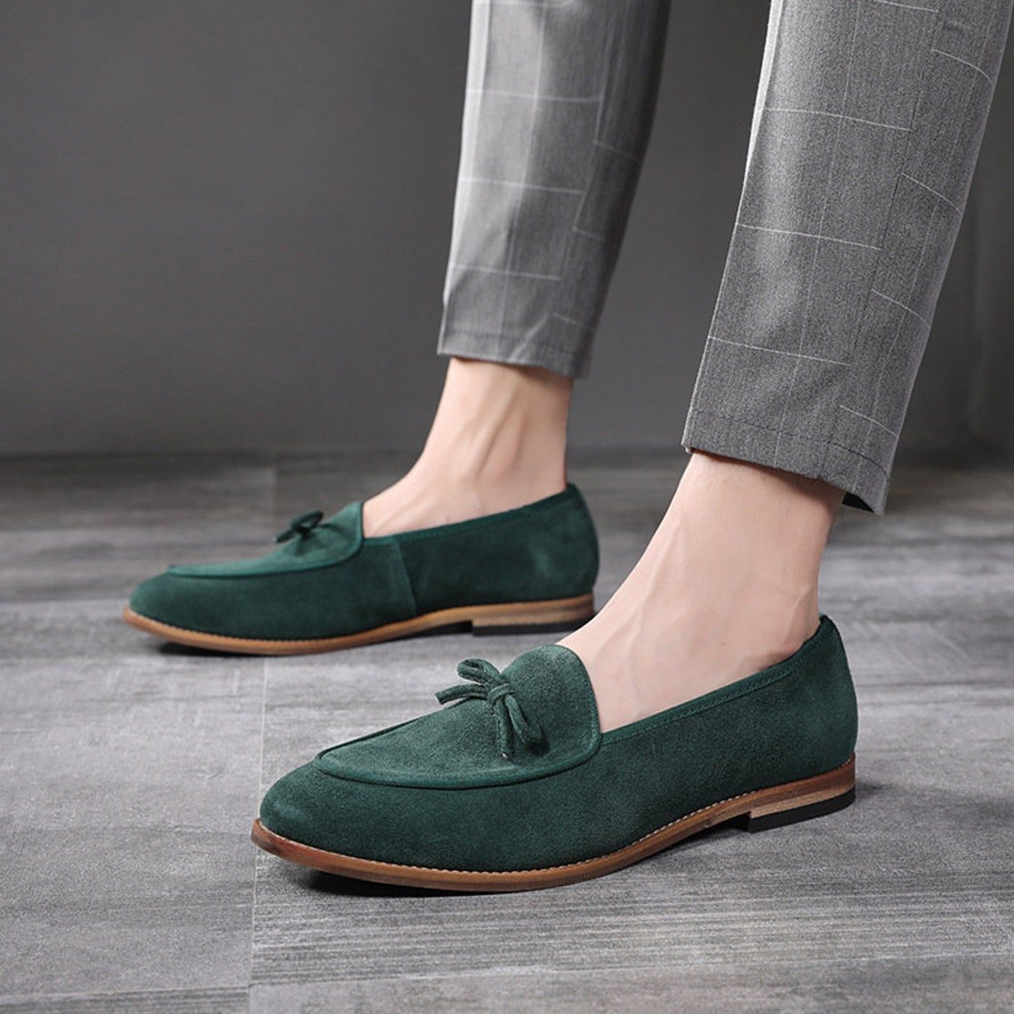 Mocassin vert homme hotsell