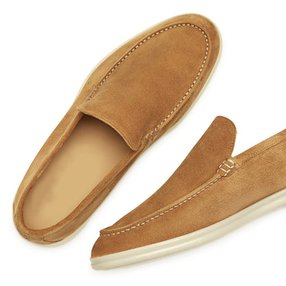 Mocassin Marron Cuir Suédé