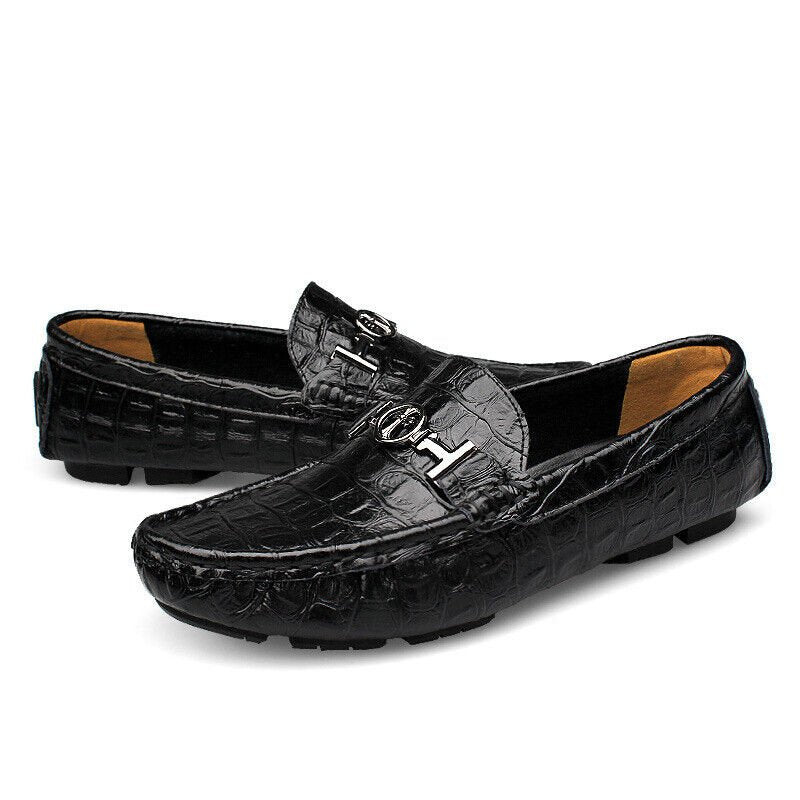 Mocassin Croco Noir